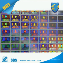 Special hologram seal sticker 3d security hologram maker